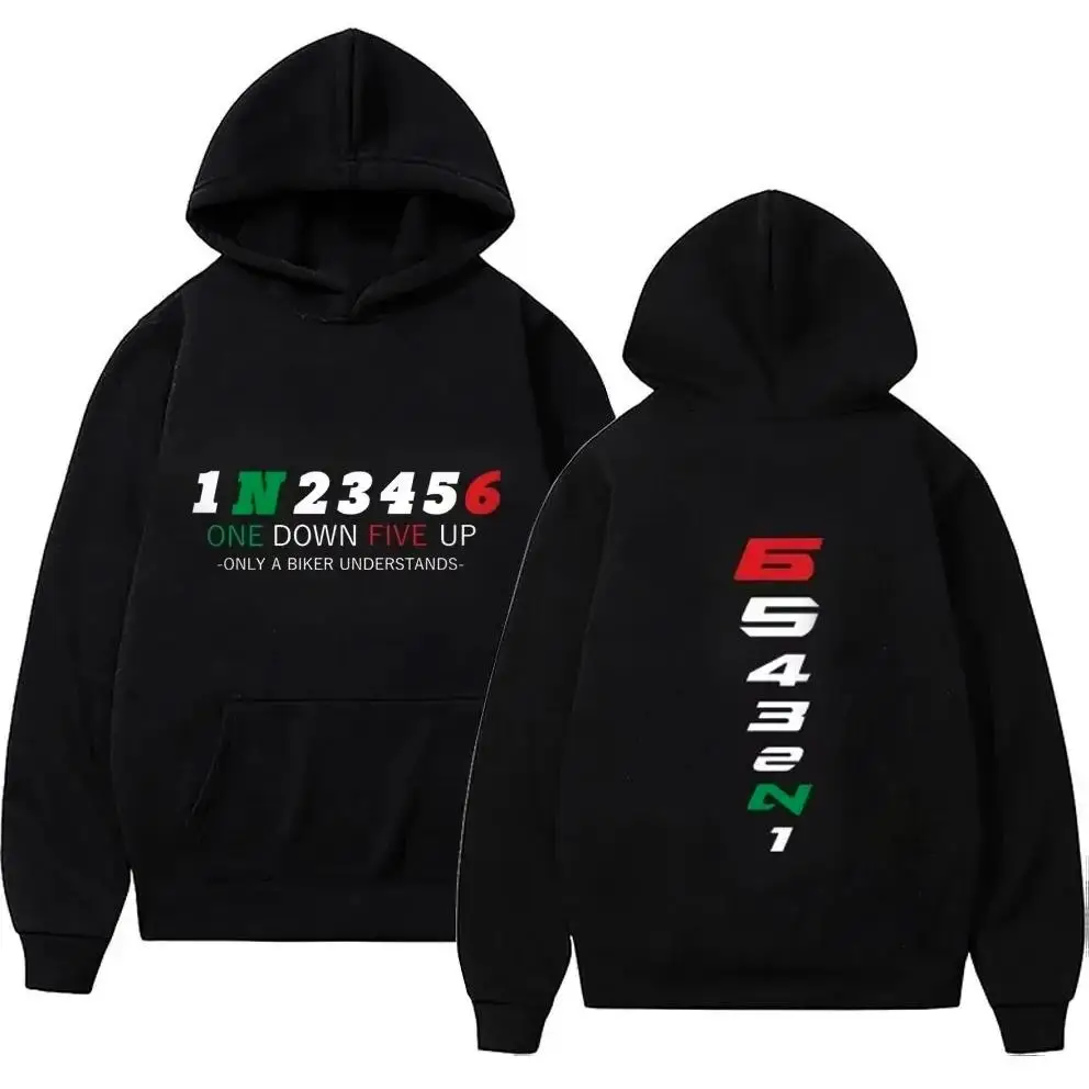Motorcycle Gear Hoodie - Erkek Kapüşonlu Üstler Erkek Kazak Giyim