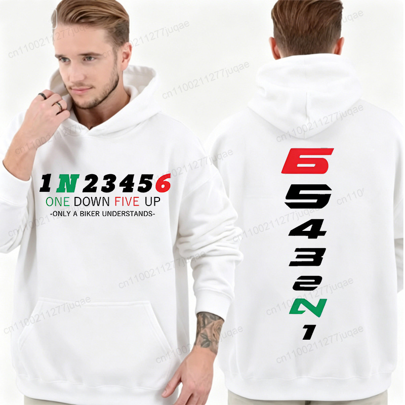 Motorcycle Gear Hoodie - Erkek Kadın Hoodie Açık Sokak Rahat