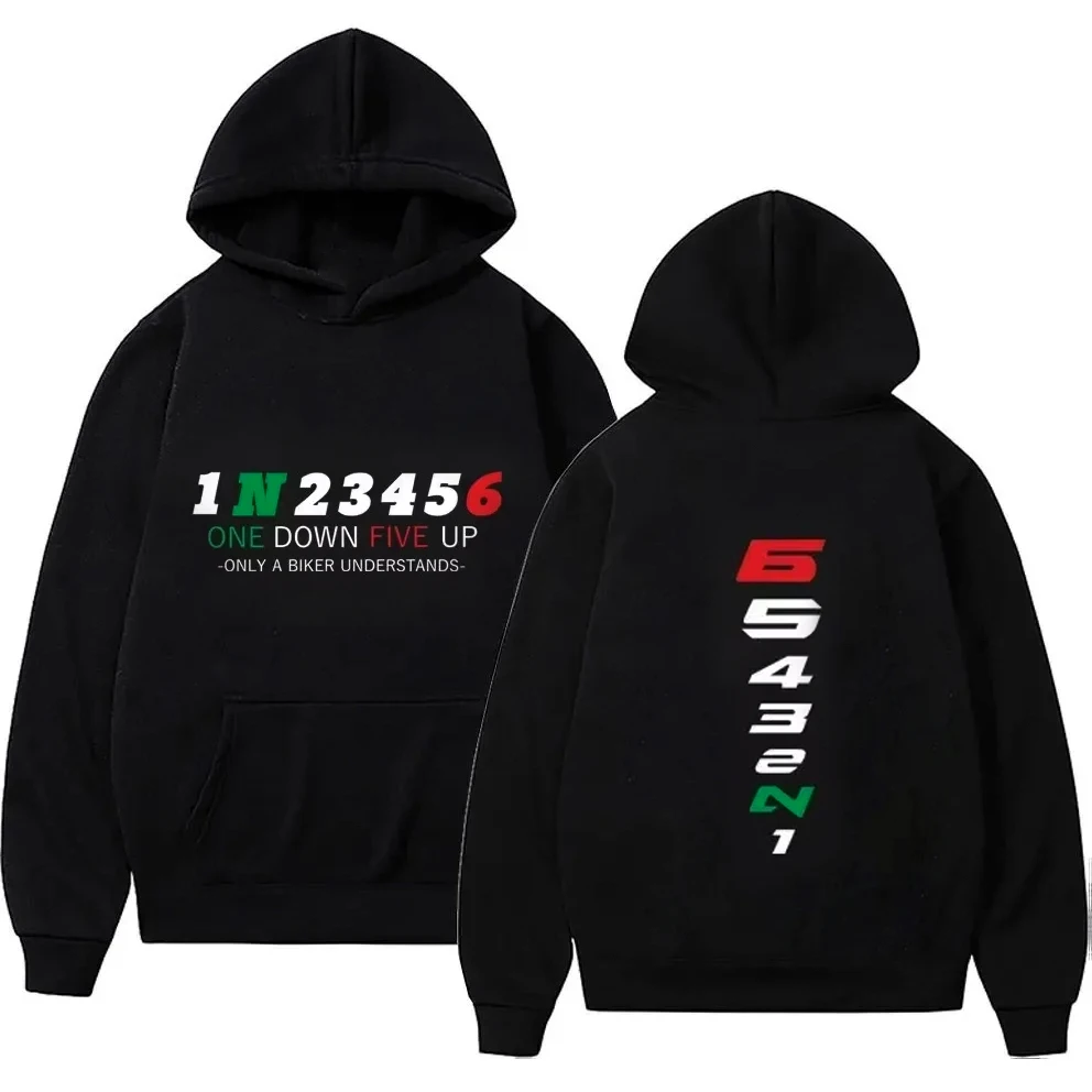 Motorcycle Gear Hoodie - 1N23456 Motosiklet Dişli Biker Kalp Atışı