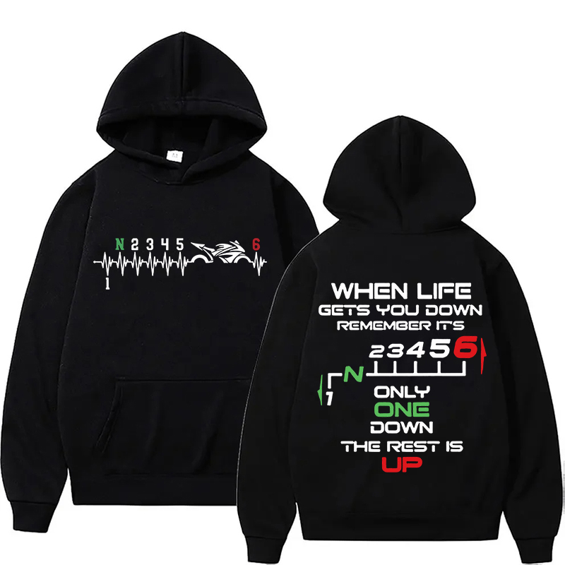 Motorcycle Gear Hoodie - Yeni 1N23456 Motosiklet Dişli Biker Kalp